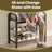 Coat Rack - Steel - Hazelnut Brown and Black - 4-in-1 Design with Shoe Storage Bench