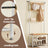 Coat Rack Stand with Shoe Storage Bench - Oak and Cream