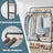 Clothing Rack - Metal - Portable with Storage Shelves and Hooks