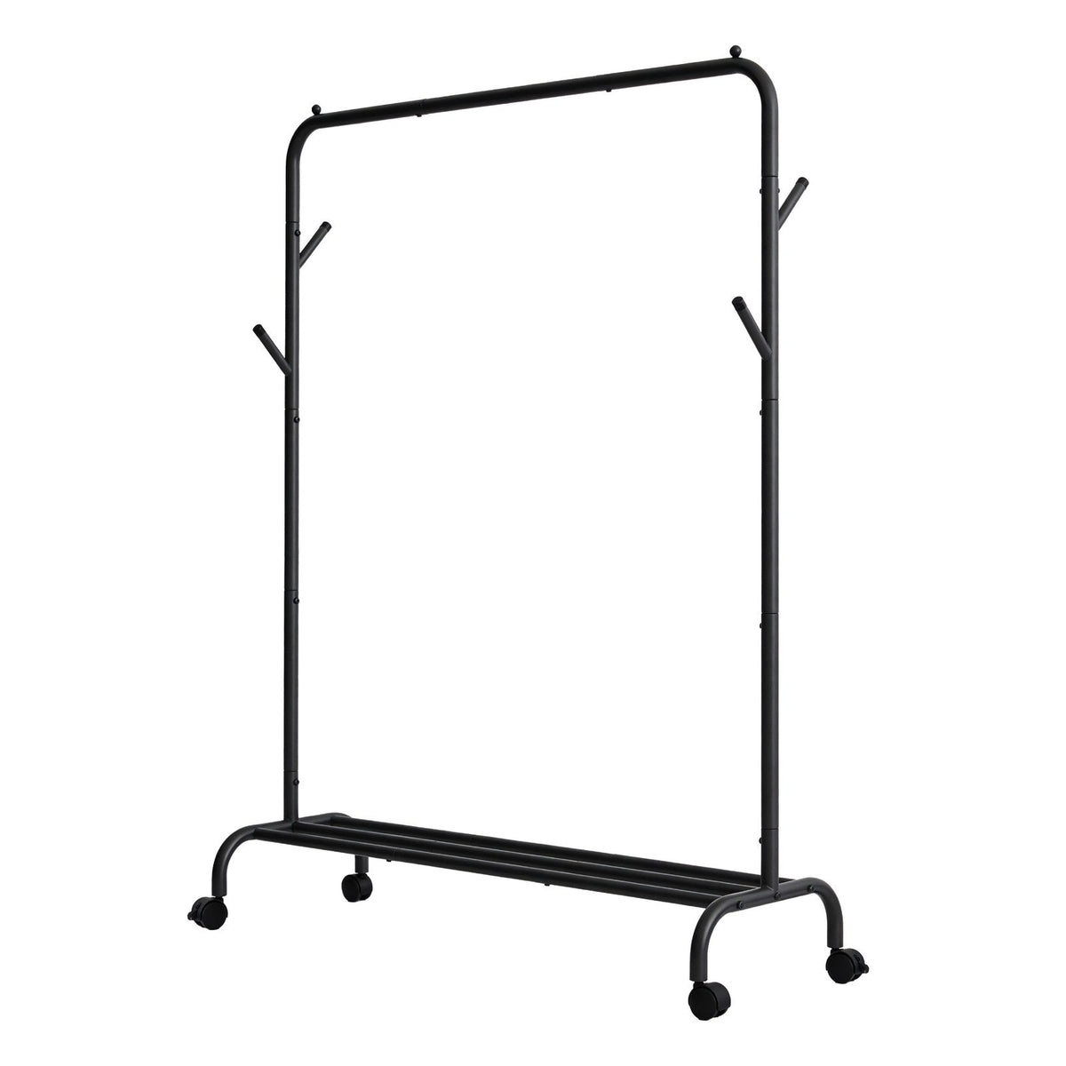 Clothes Rack - Steel - Black - with Wheels