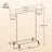 Garment Rail - Metal - Black - Adjustable