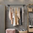 Wall-Mounted Clothes Rail - Steel - Black