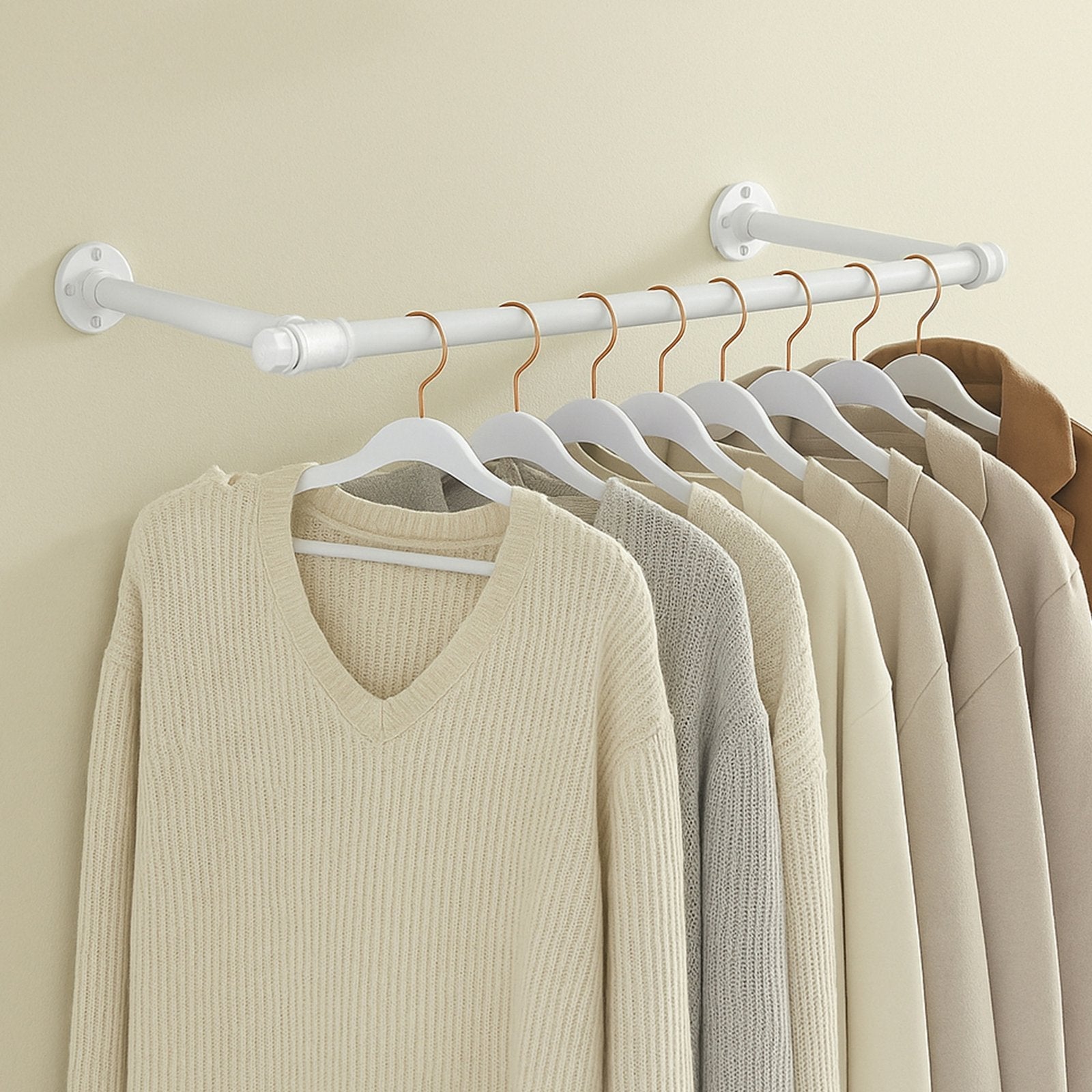 Clothes Rack - Steel - Black - Wall-Mounted