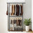 Mobile Garment Rack - Metal - Grey - Height-Adjustable with Double Hanging Rods and Storage Shelf