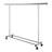 Garment Rail - Steel and PP Wheels - Silver