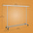 Garment Rail - Steel and PP Wheels - Silver