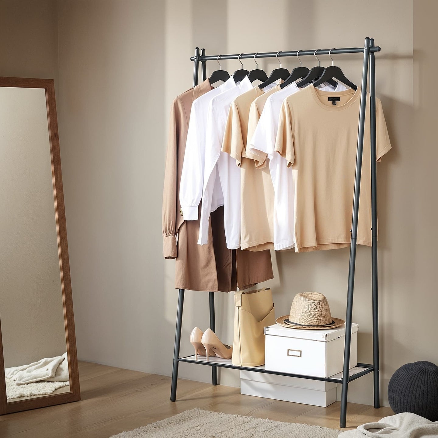 Clothes Rack - Steel - Matte - with Iron Structure