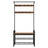 Coat Rack, Hall Tree - Steel and Plastic - Brown - with Shoe Bench