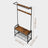 Coat Rack, Hall Tree - Steel and Plastic - Brown - with Shoe Bench