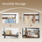 Coat Rack, Hall Tree - Steel and Plastic - Brown - with Shoe Bench