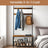 Coat Rack - Wood - Rustic Brown and Black - Hall Tree with Shoe Storage Bench