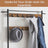 Coat Rack - Wood - Rustic Brown and Black - Hall Tree with Shoe Storage Bench