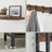 Coat Rack with Shoe Storage - 9 Hooks and Top Shelf - Wood - Rustic Brown and Black