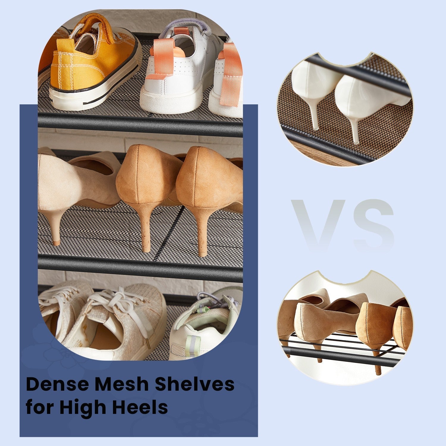 Hall Tree Coat Rack with Shoe Storage - 5-Tier - Particleboard - Double Hooks