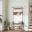 Coat Rack Stand - Wood - Rustic Brown and Black - Hall Tree with Bench and Shoe Storage