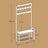 Coat Rack Stand - Wood - Rustic Brown and Black - Hall Tree with Bench and Shoe Storage
