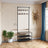 Hall Tree - Metal - Greige and Black - Entryway Bench with Coat Rack and Shoe Storage