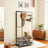 Coat Rack - MDF - Camel Brown - With Mirror and Shoe Storage