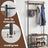 Coat and Shoe Rack - Metal - Greige and Black - With Storage Bench