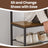 Coat and Shoe Rack - Metal - Greige and Black - With Storage Bench
