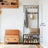 Coat and Shoe Rack - Wood - Greige and Black - With Storage Bench