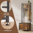 Industrial Hall Tree - Wood - Rustic Brown and Black - Bench with Shoe Storage