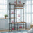 Hall Tree - Wood - Vintage Brown - With Bench and 5 Storage Shelves