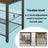 Hall Tree - Wood - Vintage Brown - With Bench and 5 Storage Shelves