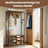 Coat Rack with Shoe Storage Cabinet - Wood - Rustic Brown - Space Saving Design