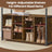 Coat Rack with Shoe Storage Cabinet - Wood - Rustic Brown - Space Saving Design
