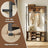Coat Rack with Shoe Storage Cabinet - Wood - Rustic Brown - Space Saving Design