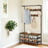 Hall Tree - Steel - Multifunctional with Shoe Storage and 9 Hooks