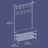 Hall Tree - Steel - Multifunctional with Shoe Storage and 9 Hooks