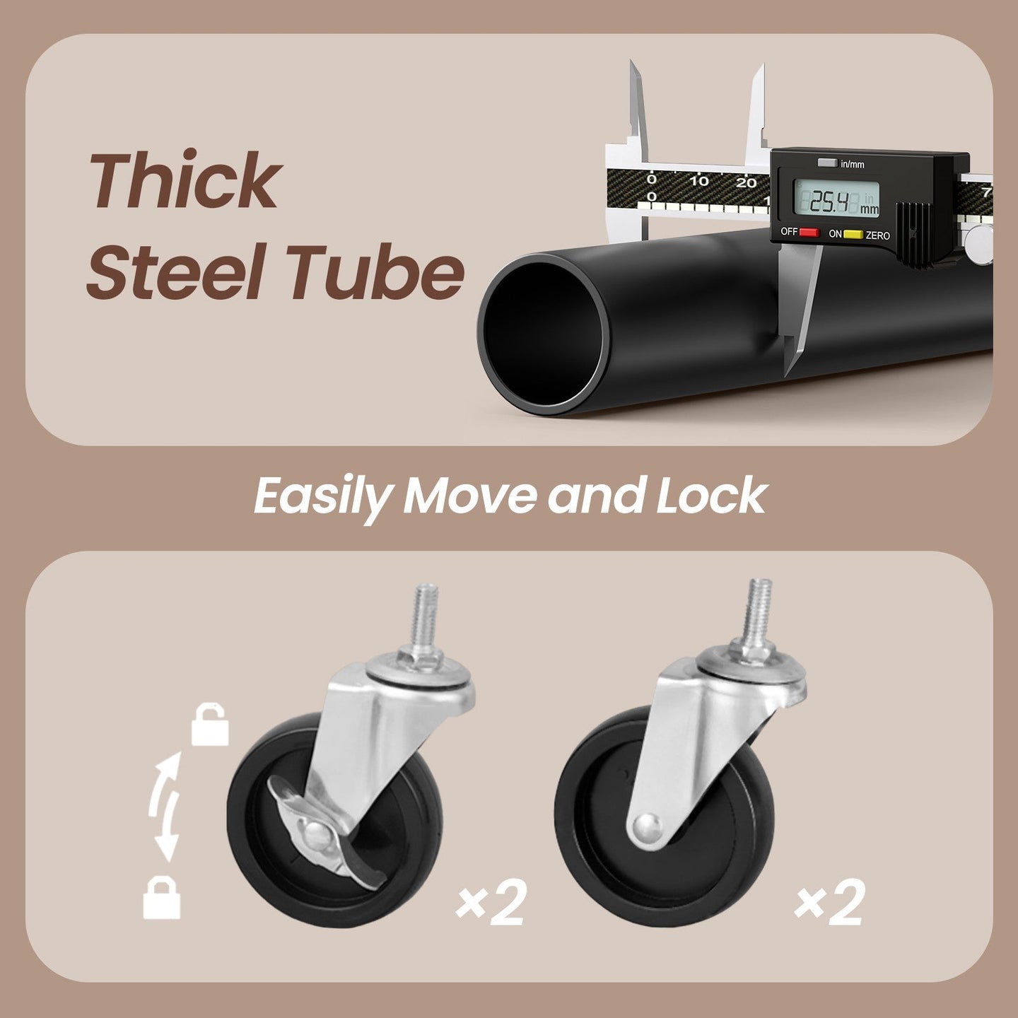 Clothes Rack - 110kg - Steel - Double Garment Hanging Rod