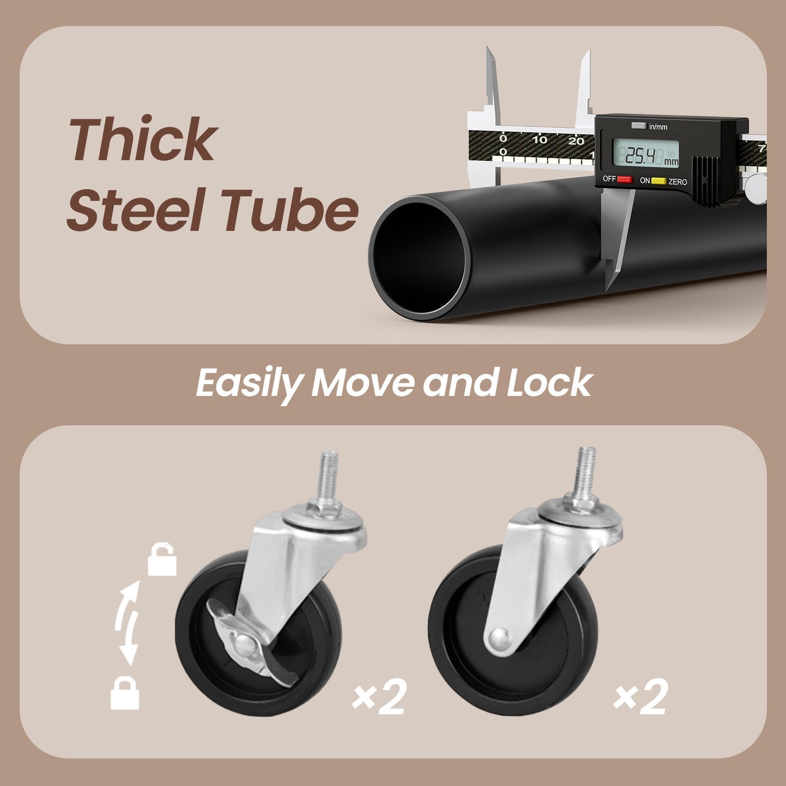 Clothes Rack - 110kg - Steel - Double Garment Hanging Rod