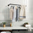 Industrial Pipe Clothes Hanging Rail - Metal - Black - Set of 2