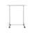 Heavy Duty Clothes Rail - Mental Chromed Tubes and PP Casters - Silver