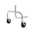 Heavy Duty Clothes Rail - Mental Chromed Tubes and PP Casters - Silver