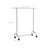 Heavy Duty Clothes Rail - Mental Chromed Tubes and PP Casters - Silver