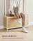 Coat Rack with Shoe Storage - Wood - Golden Oak