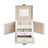 Travel Jewellery Storage Case - MDF and PU - White - with Mirror