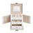 Travel Jewellery Storage Case - MDF and PU - White - with Mirror