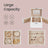 Travel Jewellery Storage Case - MDF and PU - White - with Mirror