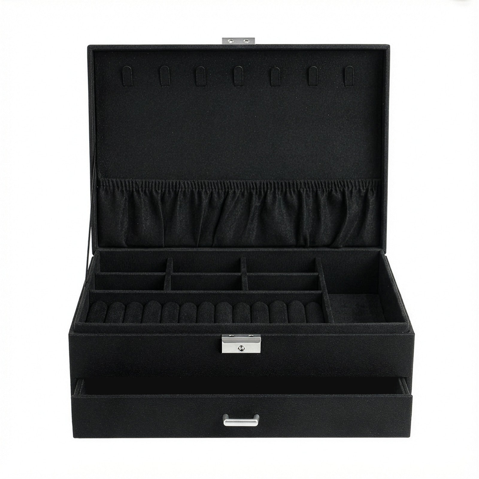 Jewellery Organiser - 2-Tier - MDF - Lockable Drawer