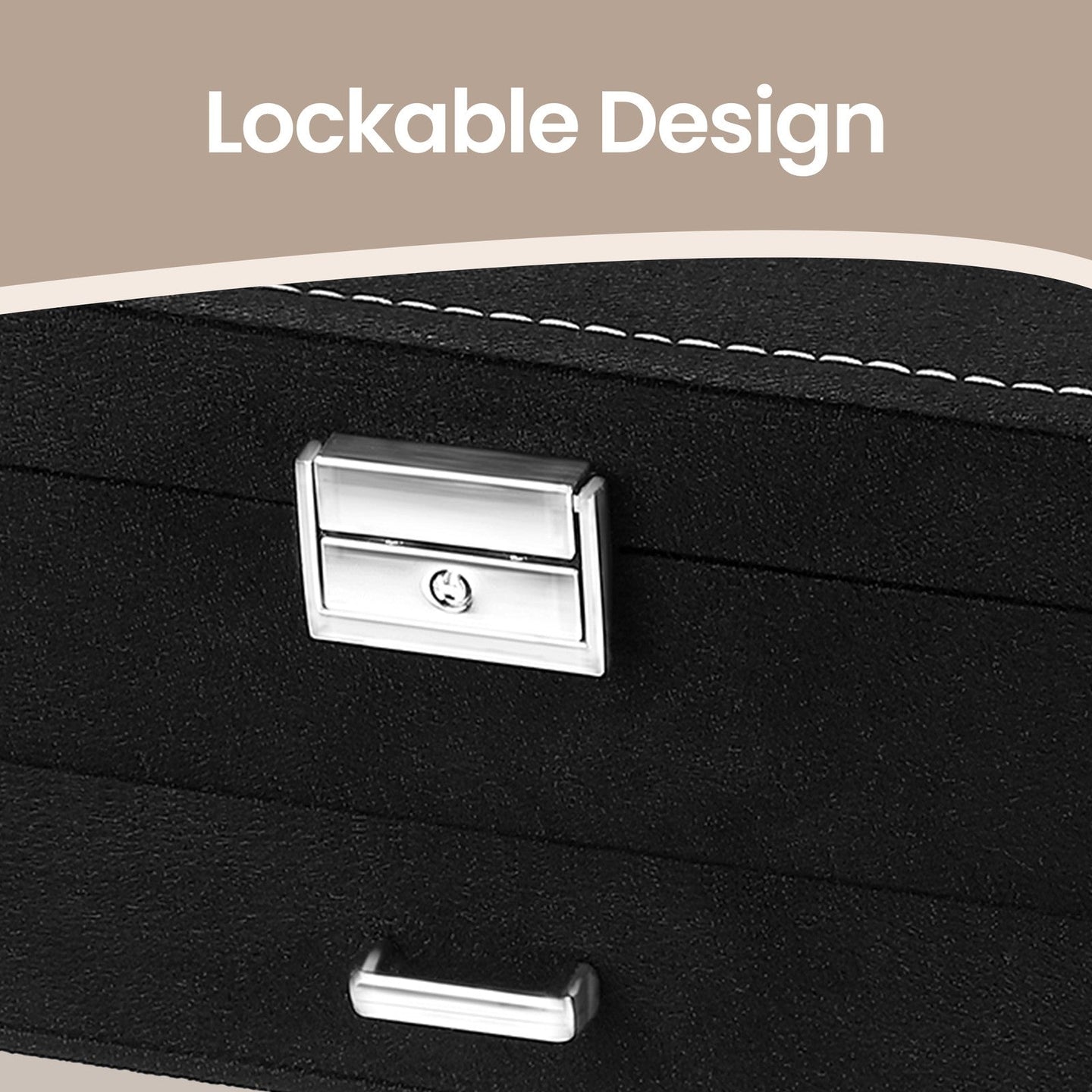 Jewellery Organiser - 2-Tier - MDF - Lockable Drawer