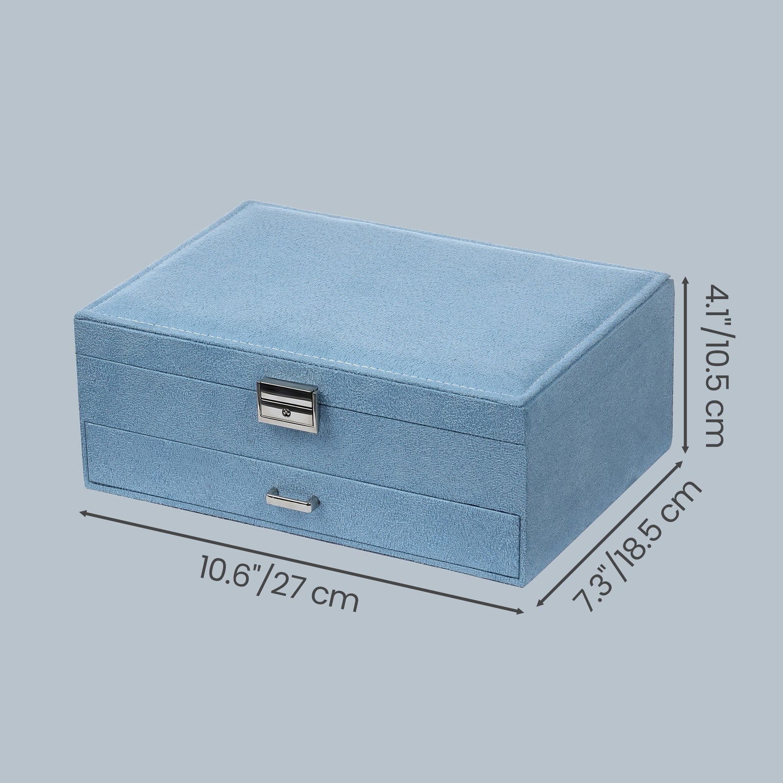 Jewellery Organiser - 18L - MDF - 2-Tier Storage Case