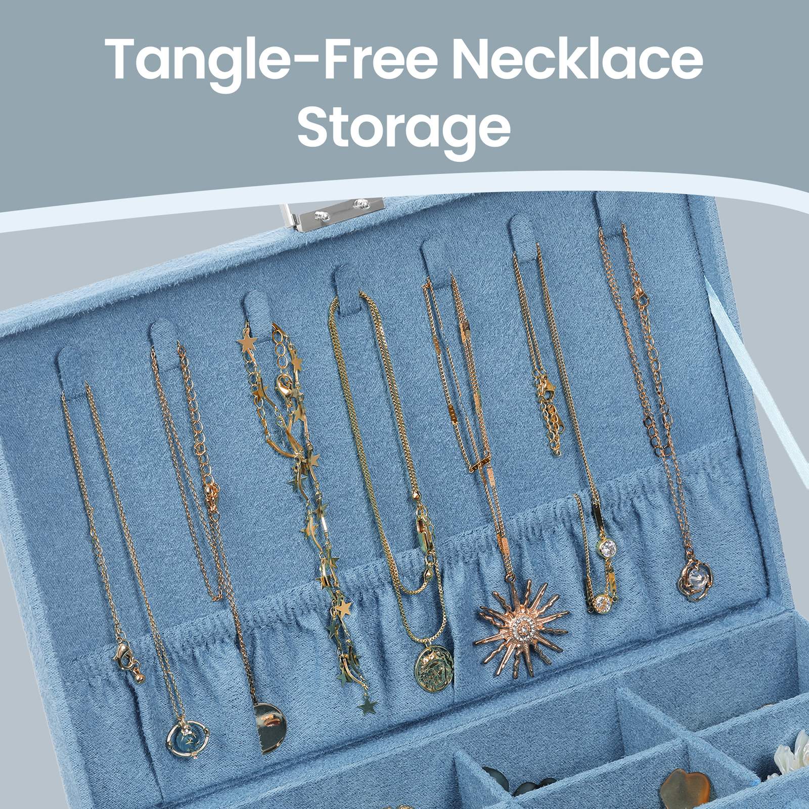 Jewellery Organiser - 18L - MDF - 2-Tier Storage Case