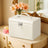 Lockable Travel Jewellery Box - Wood - Grey - 4-Tier Organizer with Mirror and 3 Drawers