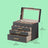 Jewelry Box - Glass - Grey and Gold - 4-Tier Organizer with 3 Drawers