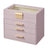 Jewelry Box - MDF and PU - Light Purple - with Glass Lid